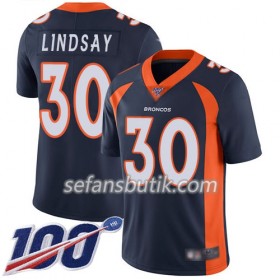 Denver Broncos Tröjor Phillip Lindsay 30 Nike Blå 100th - Herr